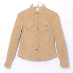 **WESTERN CORDUROY FITTED SHIRT**TAN** SIIZE S
